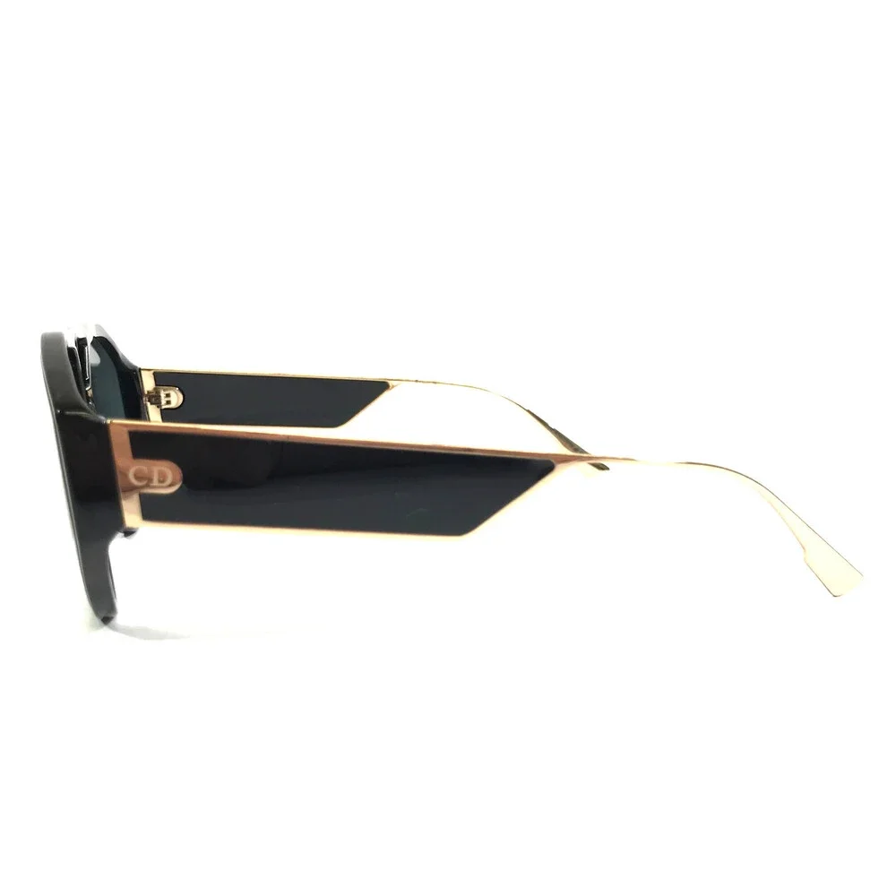 Christian Dior Sunglasses DiorClan1 8071I Black Gold Frames w Gray Gradient Lens
